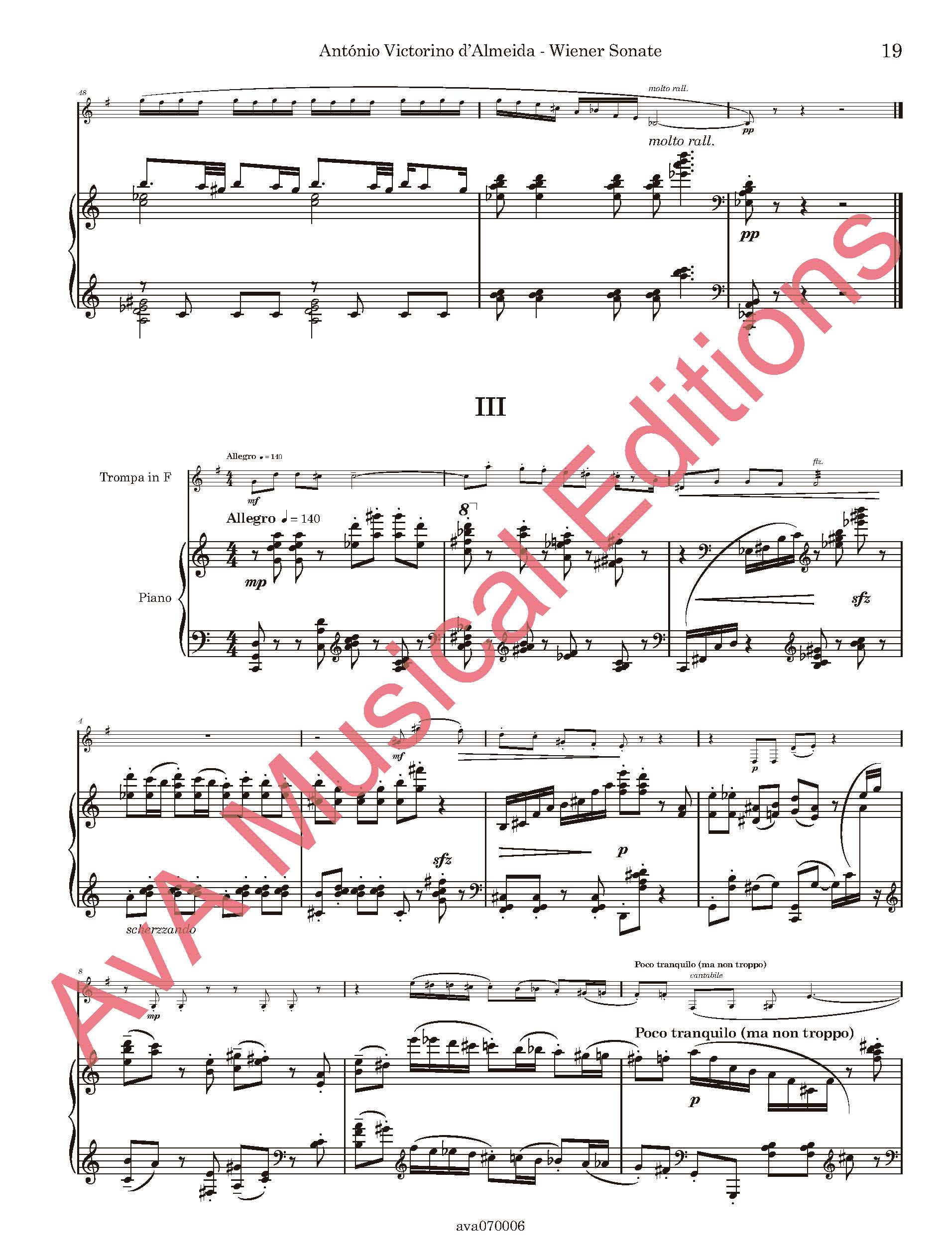 Wiener Sonate, Op. 98 para Trompa e Piano - Image 2