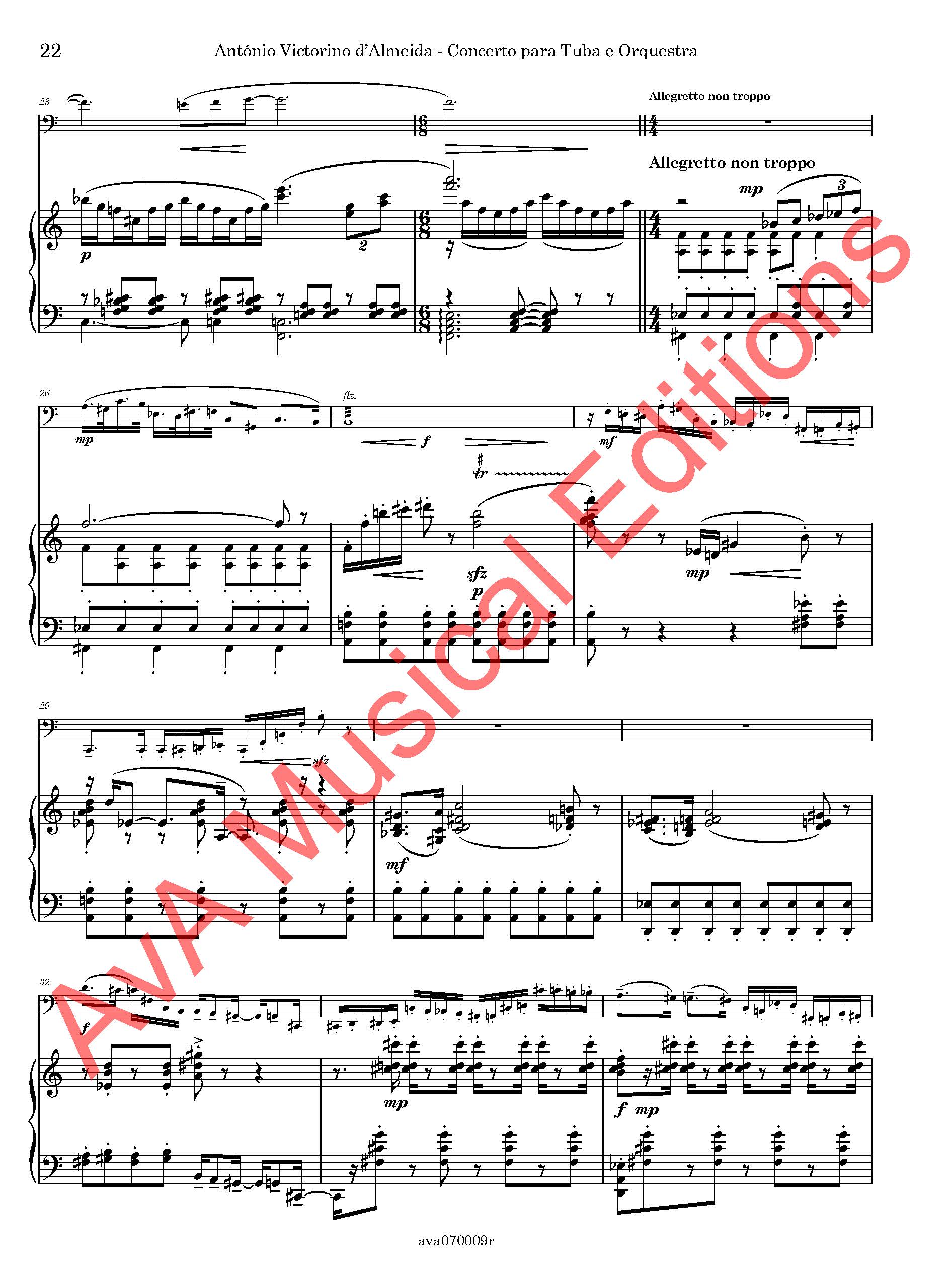 Concerto para Tuba e Orquestra, Op. 144 / Redução de Piano - Image 2