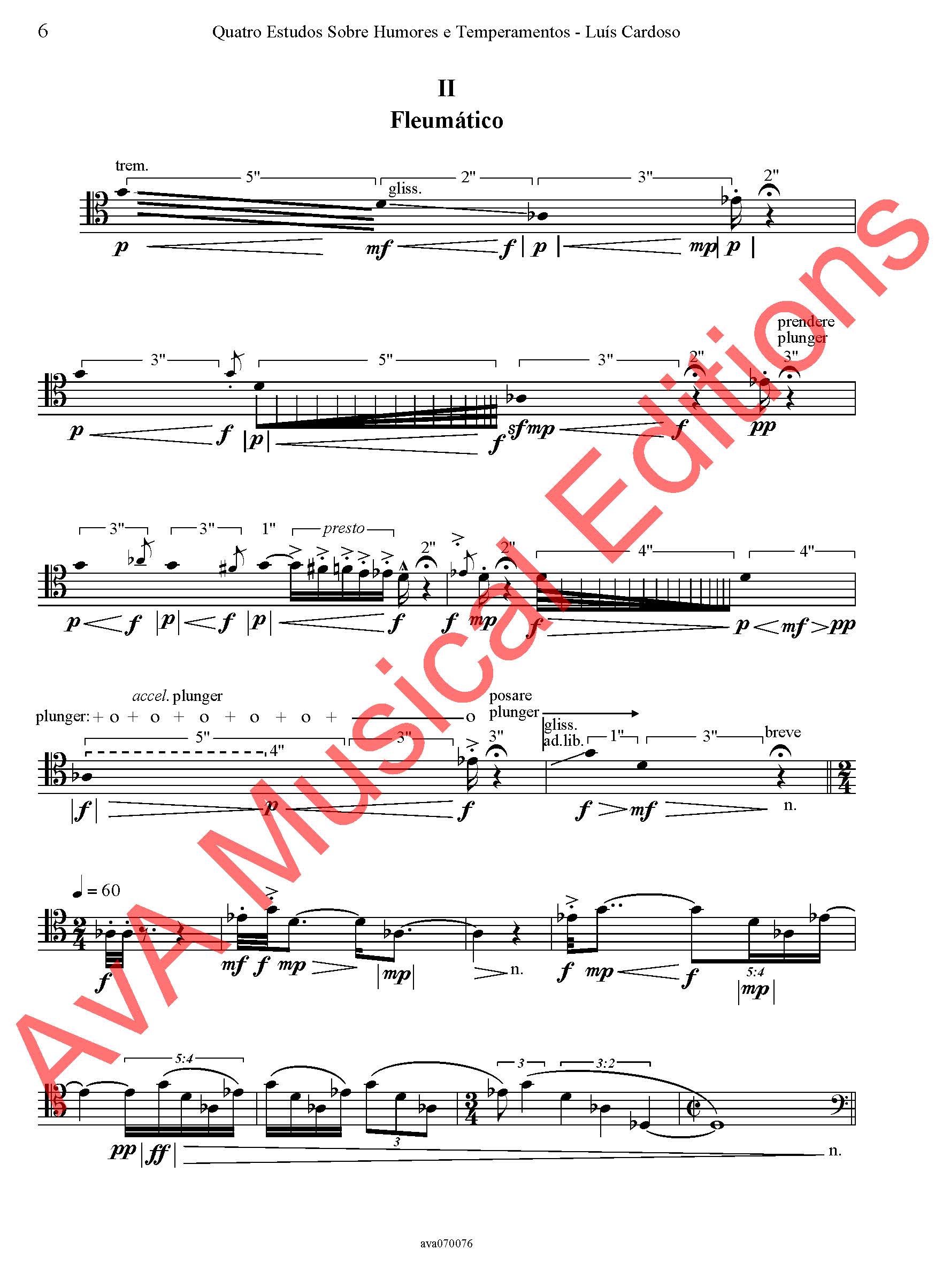 Quatro Estudos Sobre Humores e Temperamentos para Trombone - Image 2