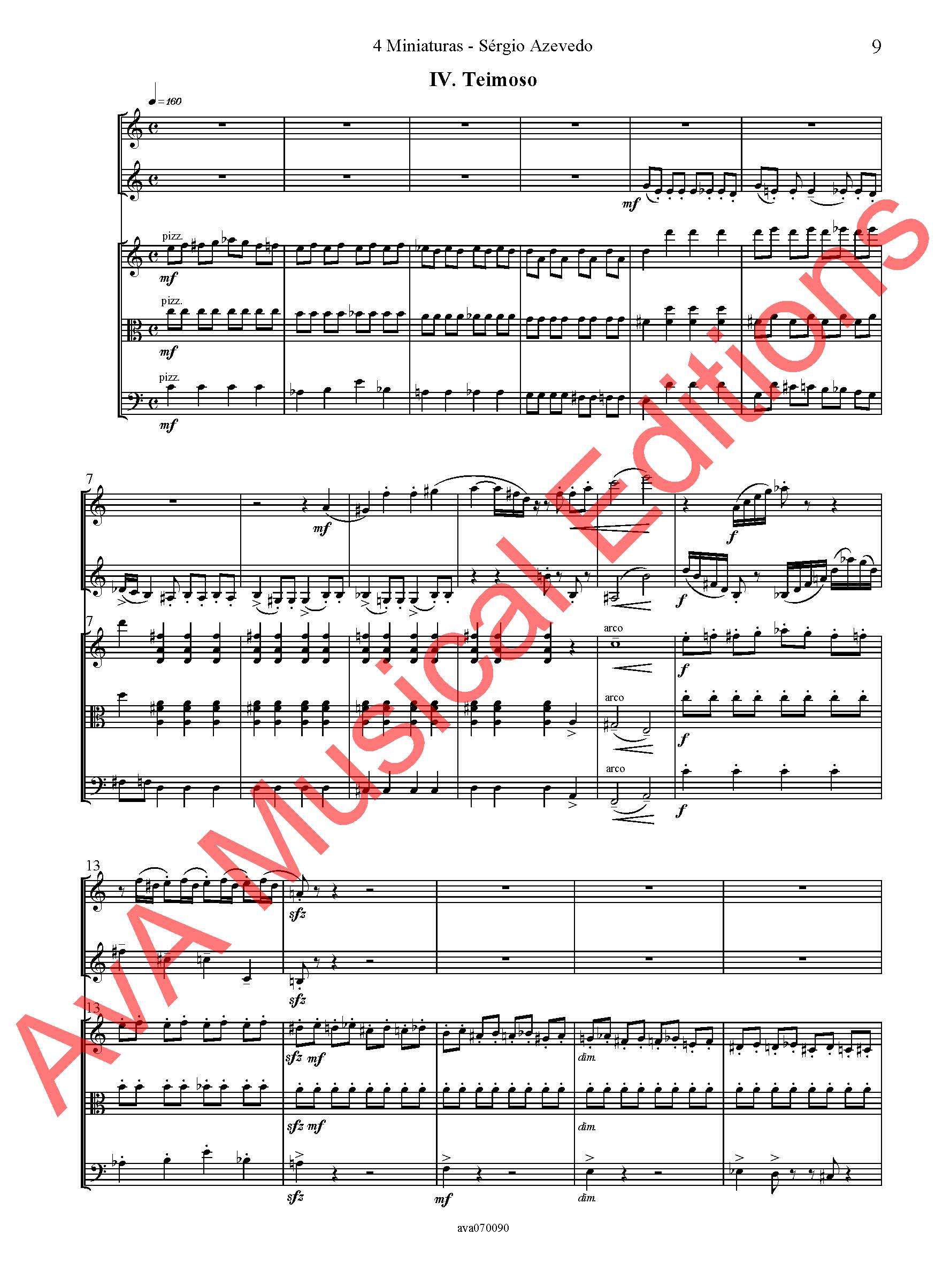 4 Miniaturas para Oboé, Clarinete em Sib, Violino, Viola e Contrabaixo - Image 3