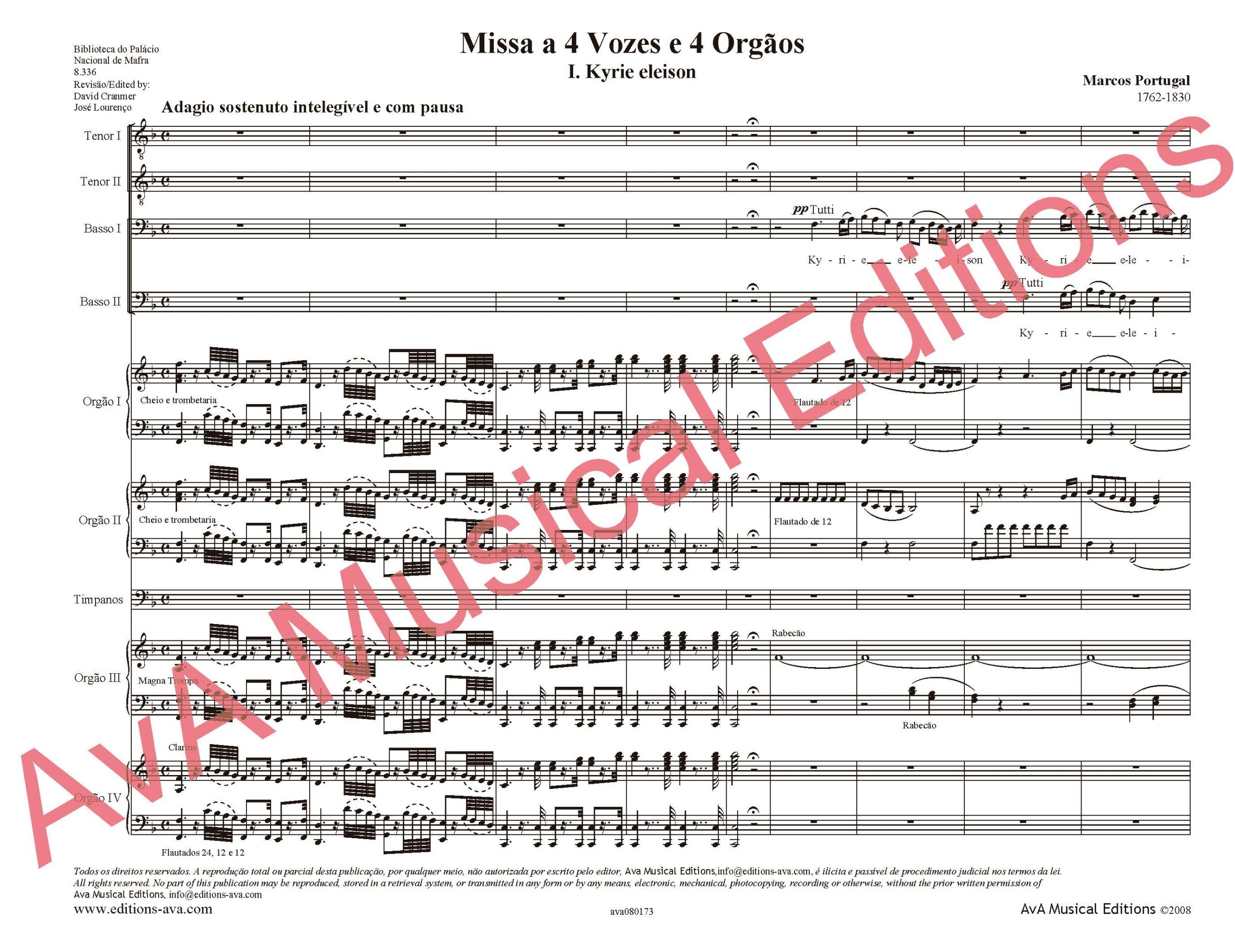 Missa a 4 Vozes (masculinas) e 4 Orgãos - Image 9