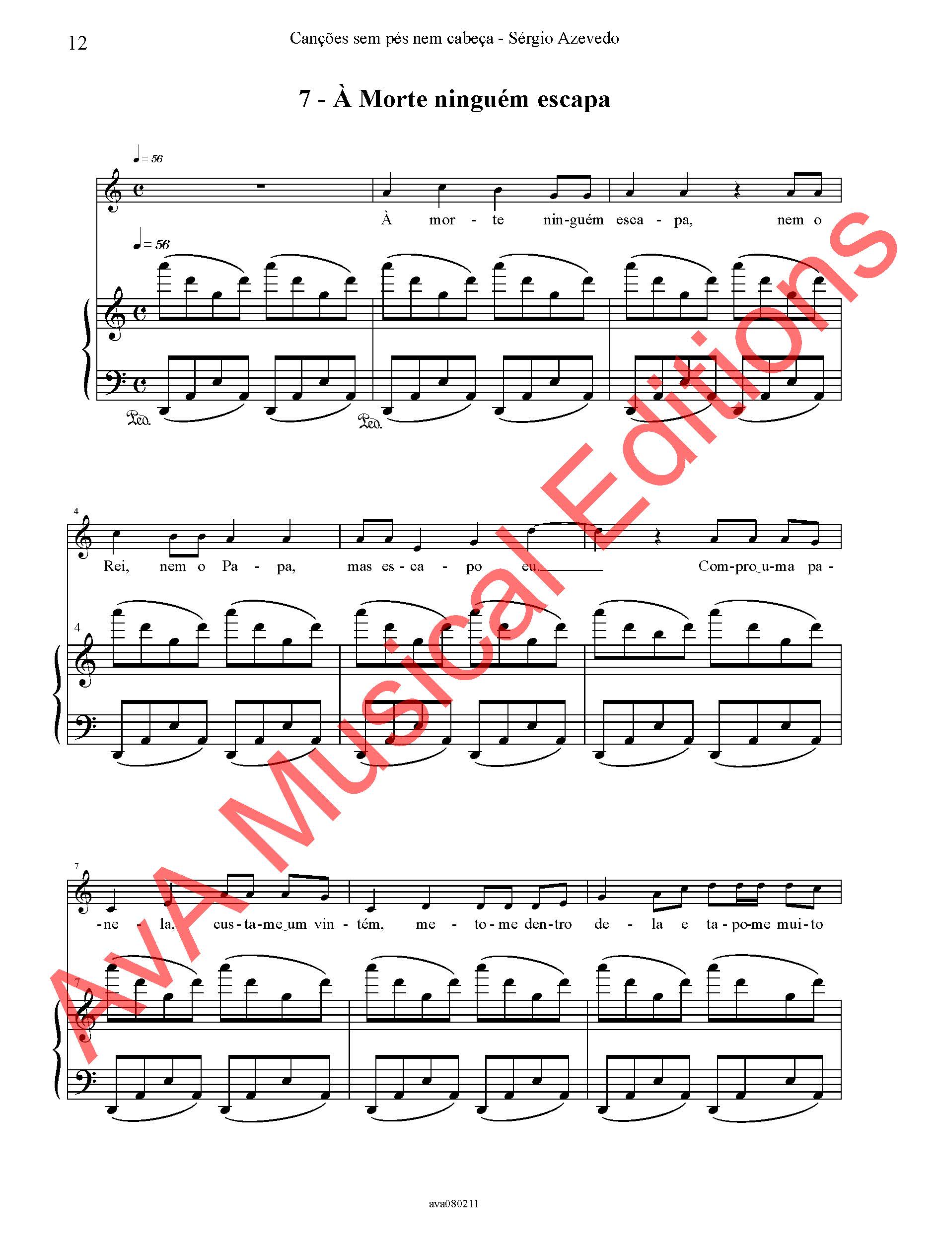 Canções sem Pés nem Cabeça para Coro Infantil e Piano / Nonsense Songs for Children's Choir and Piano - Image 3