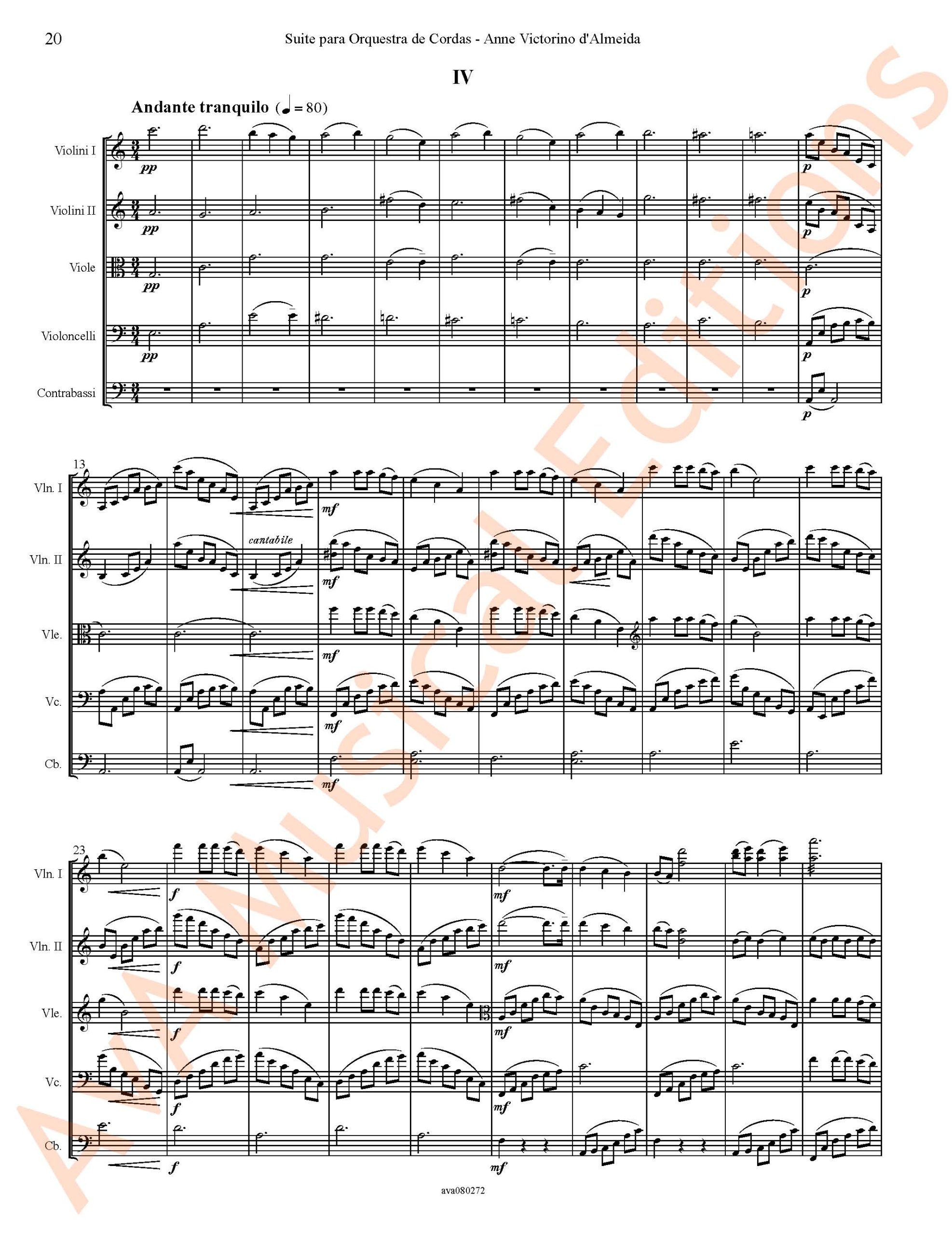 Suite para Orquestra de Cordas, Op.5 - Image 4