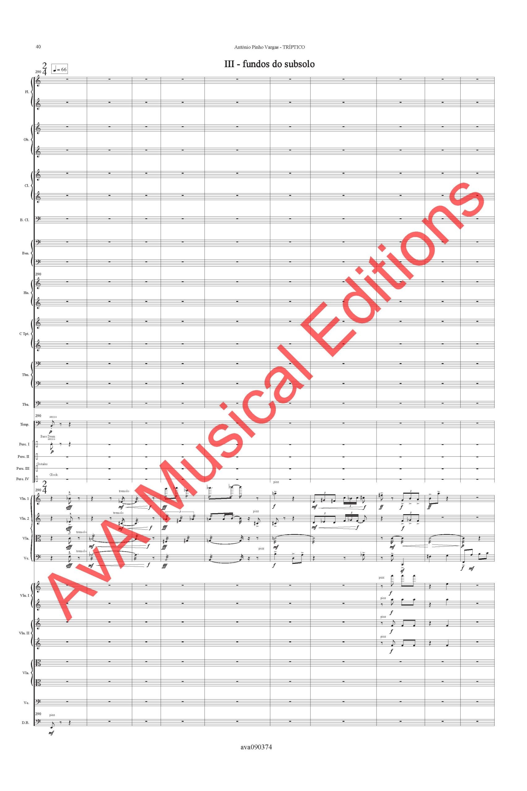 Tríptico para Quarteto de Cordas e Orquestra / String Quartet & Orchestra - Image 3