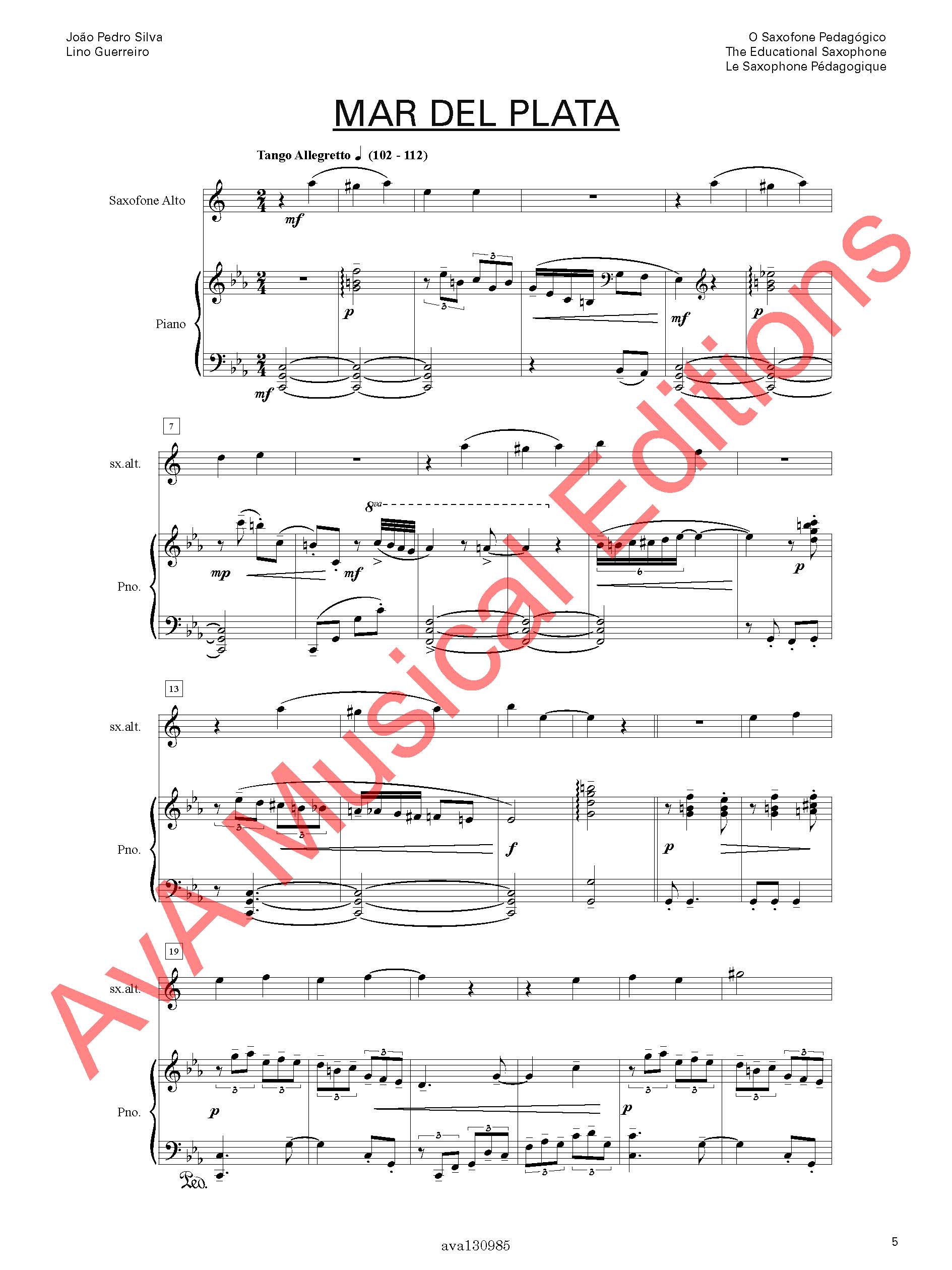 O Saxofone Pedagógico - para Saxofone e Piano ou Ficheiros Audio / The Educational Saxophone / Le Saxophone Pédagogique - Image 10