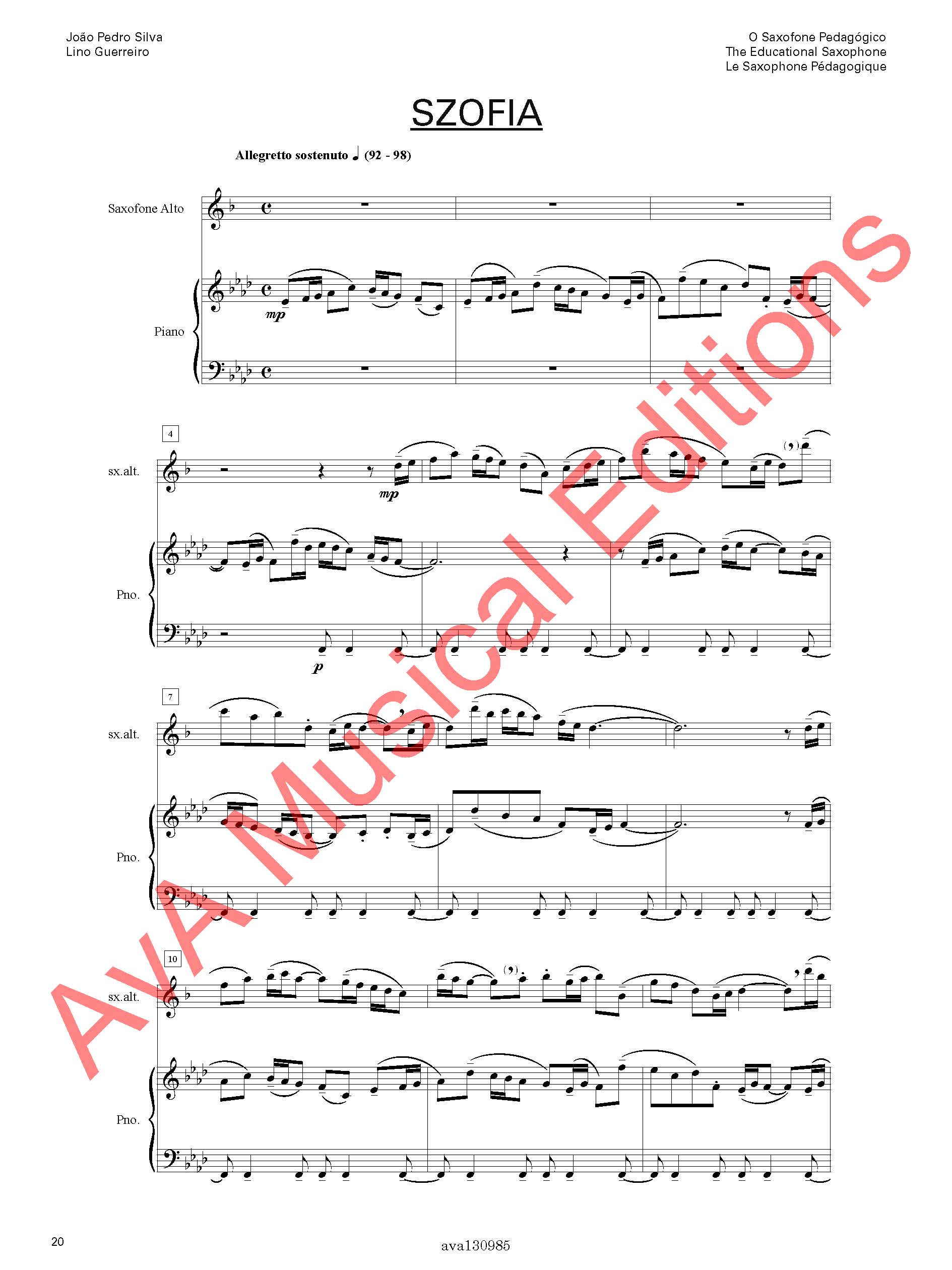 O Saxofone Pedagógico - para Saxofone e Piano ou Ficheiros Audio / The Educational Saxophone / Le Saxophone Pédagogique - Image 14