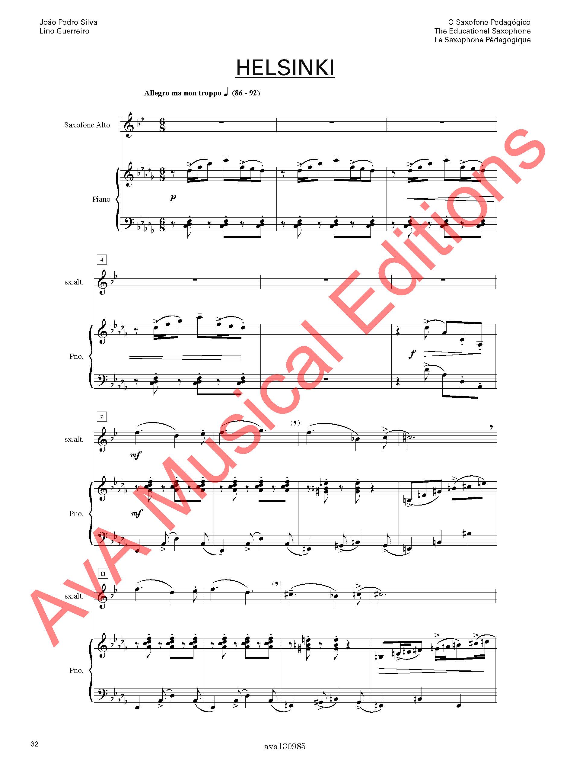 O Saxofone Pedagógico - para Saxofone e Piano ou Ficheiros Audio / The Educational Saxophone / Le Saxophone Pédagogique - Image 3