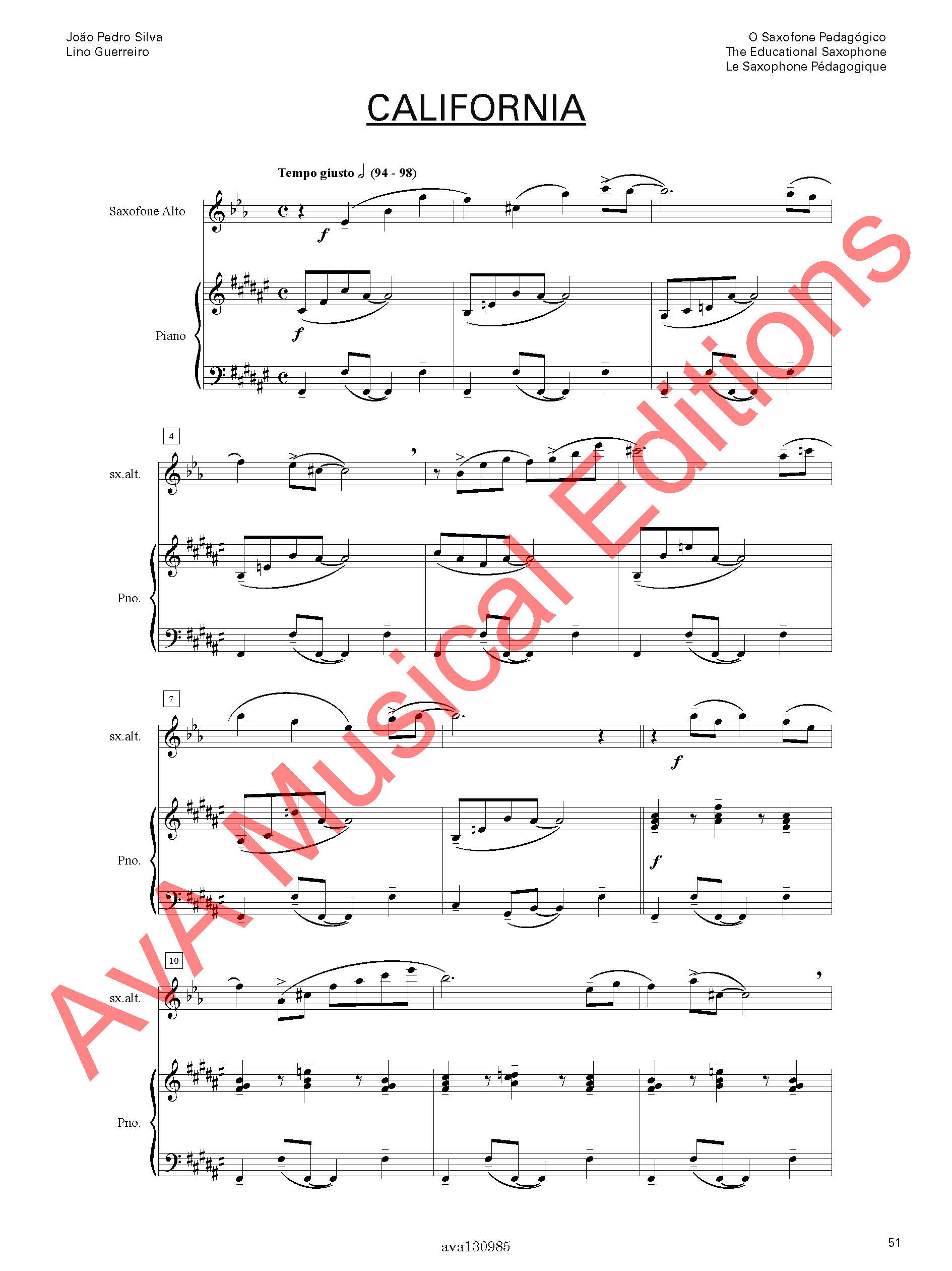 O Saxofone Pedagógico - para Saxofone e Piano ou Ficheiros Audio / The Educational Saxophone / Le Saxophone Pédagogique - Image 7