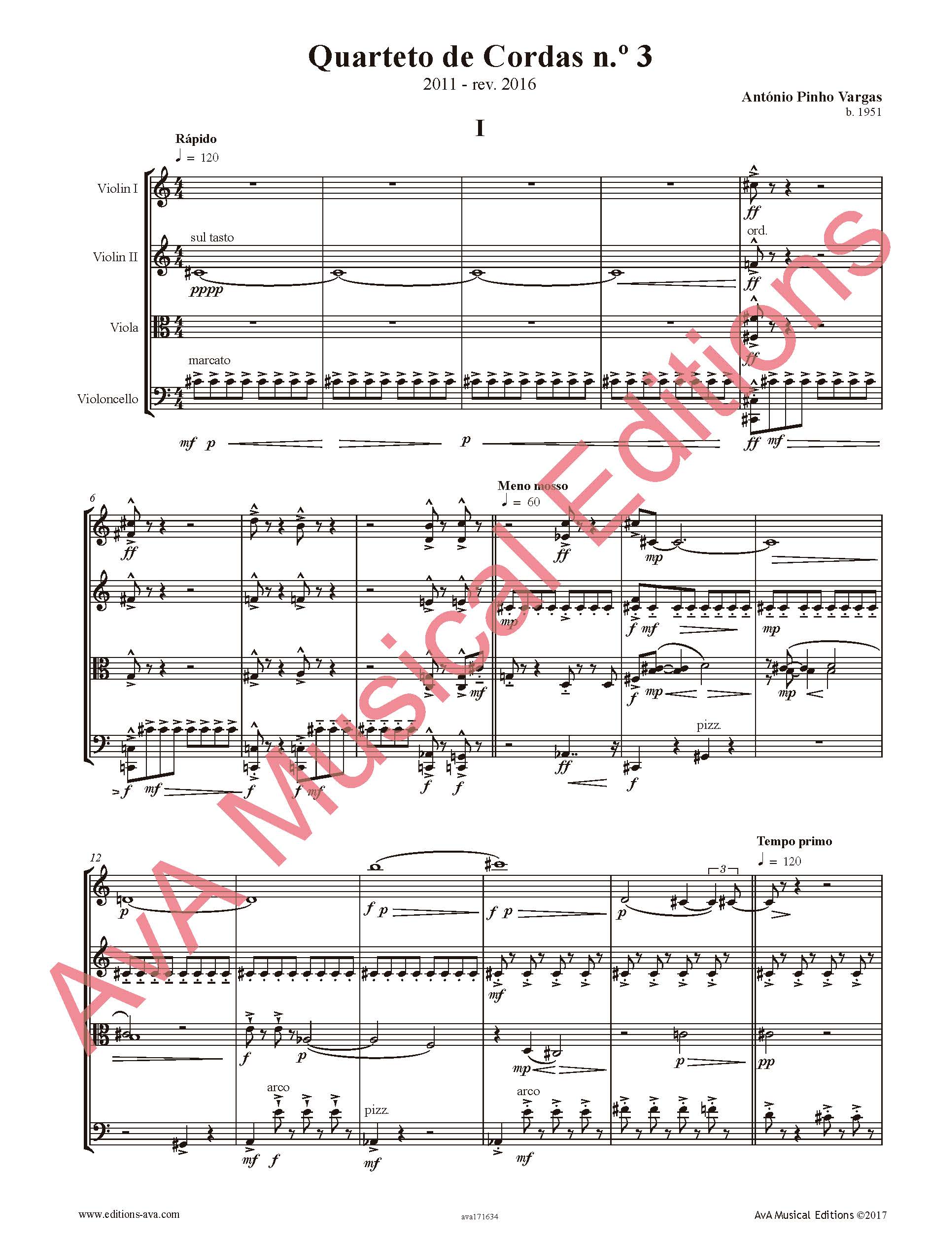 Quarteto de Cordas nº 3 / String Quartet nr. 3 - Image 3