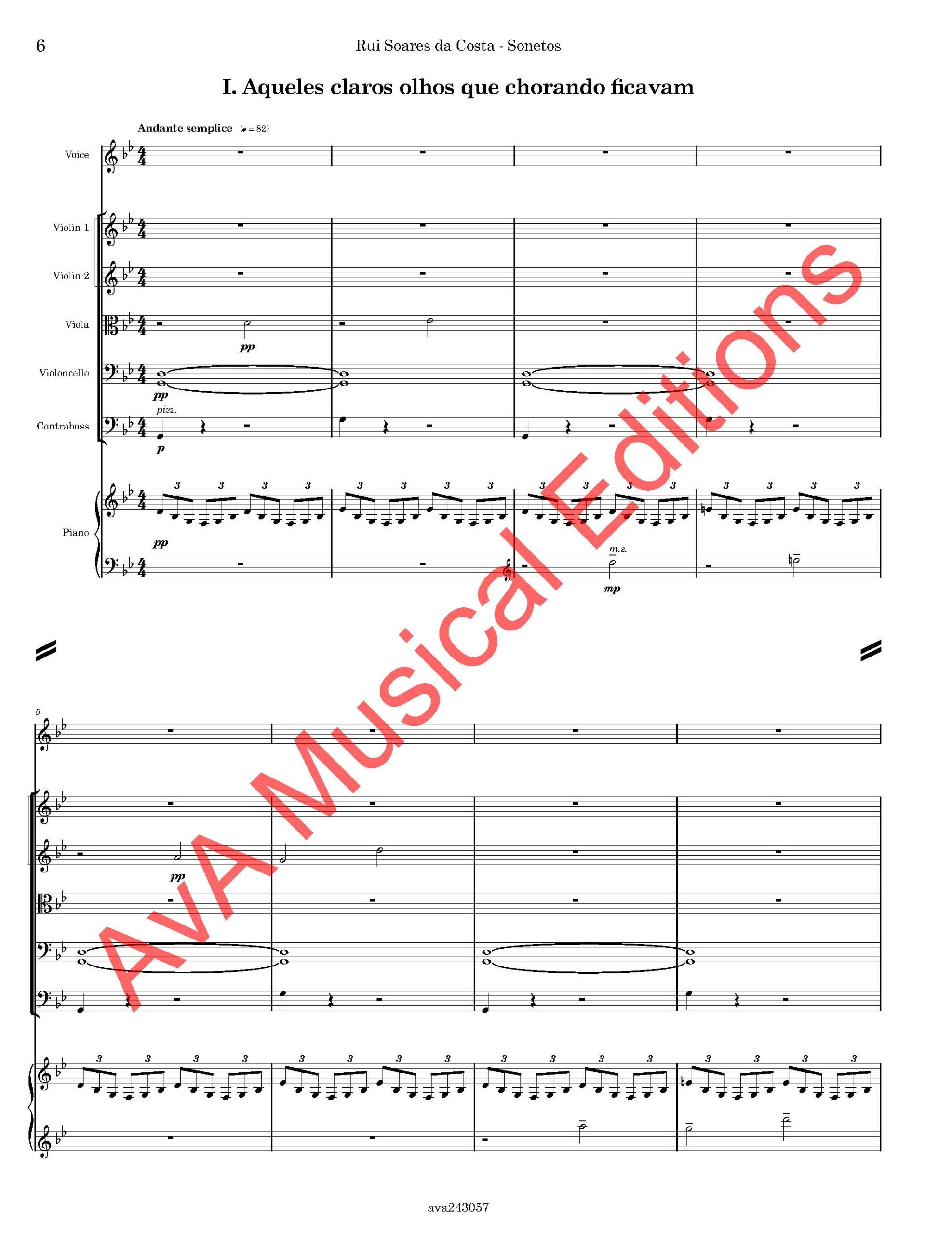 Sonetos de Luís Vaz de Camões para Voz, Piano e Quinteto de Cordas - Image 2