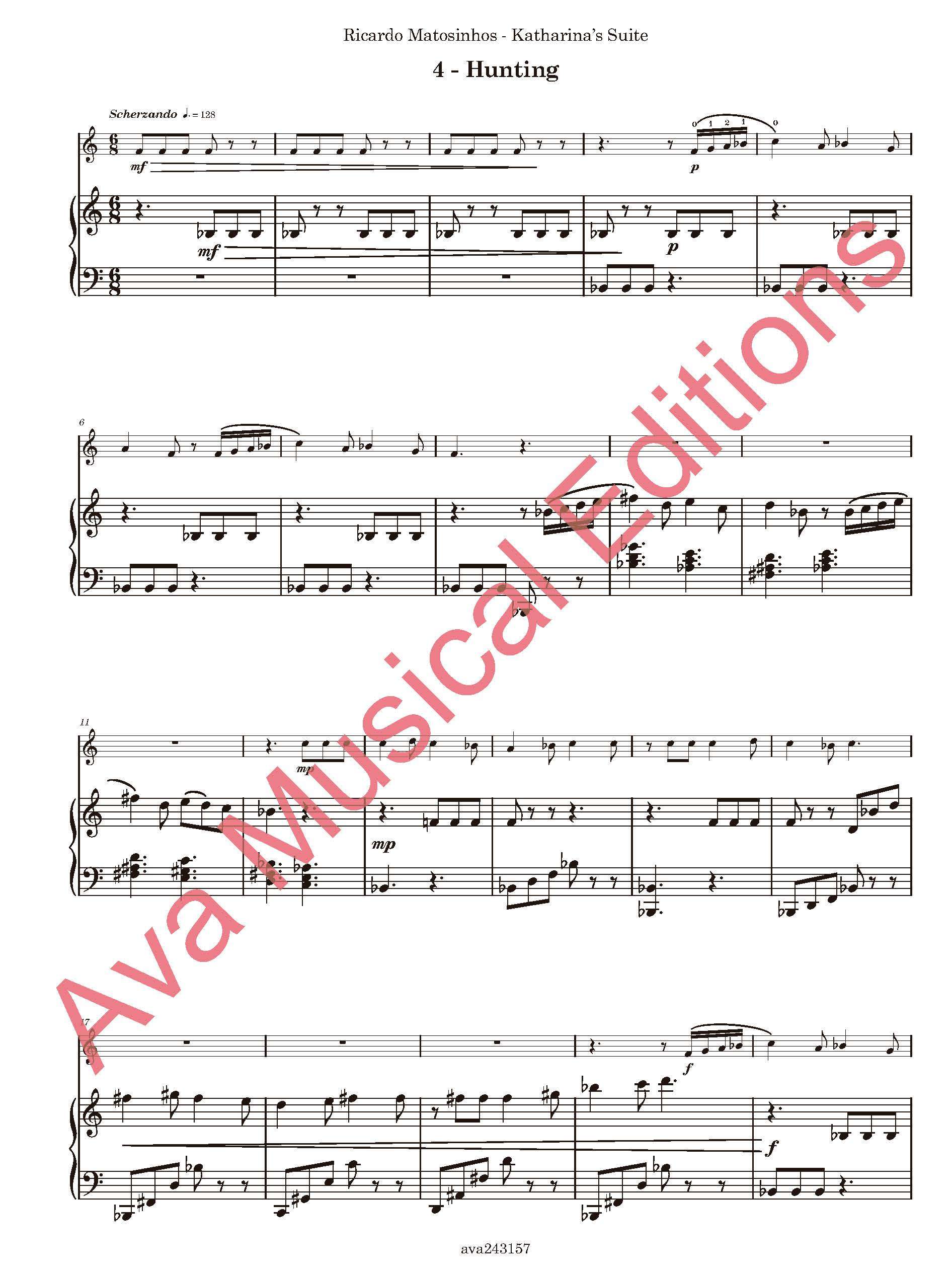 Katharina's Suite, Op. 97a para Trompa e Piano - Image 5