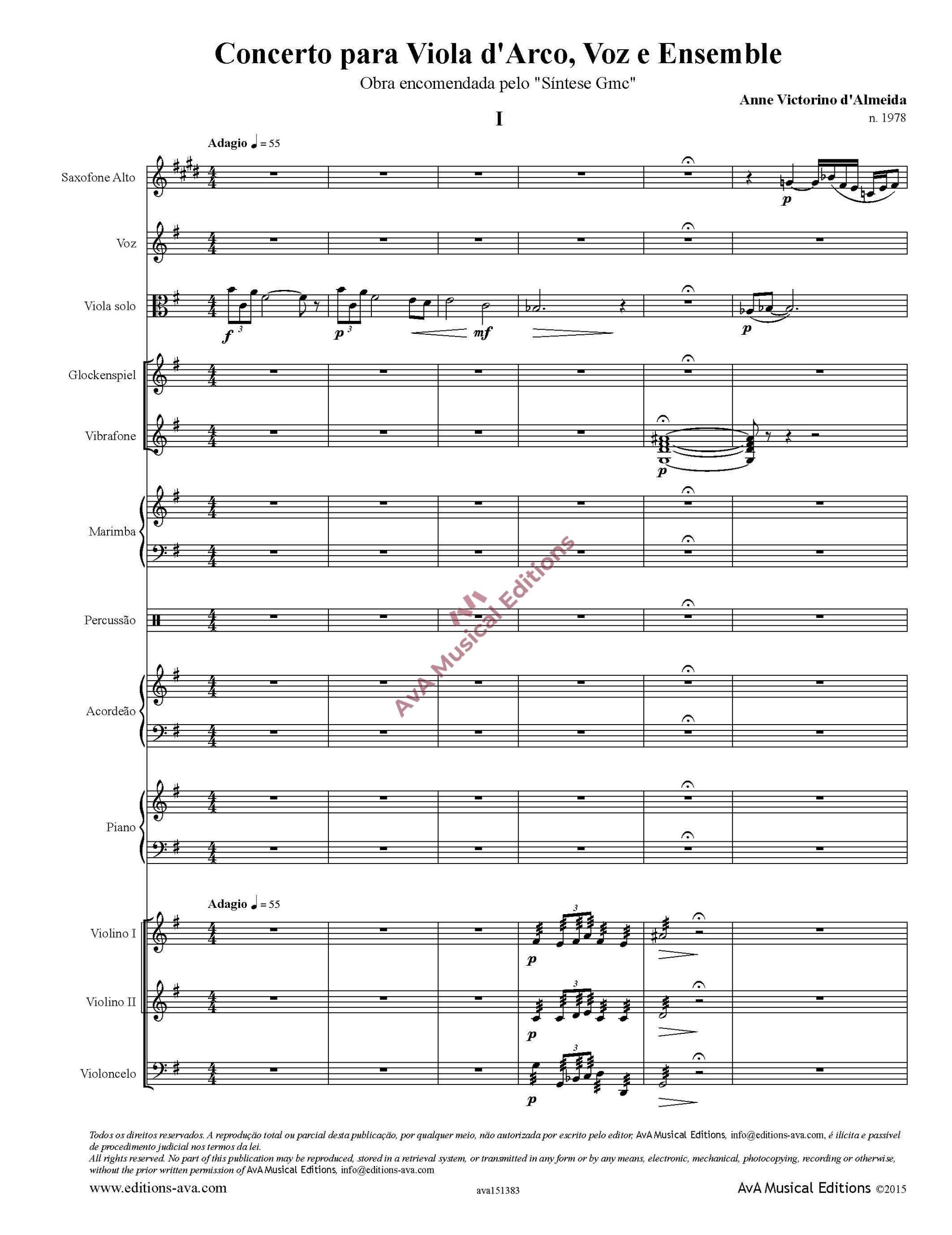 Concerto para Viola d'Arco, Voz e Ensemble, Op.31 - Image 2