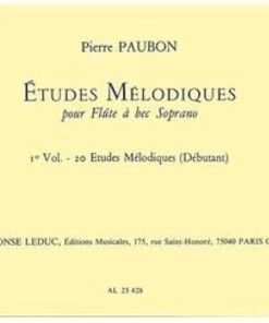 Études Mélodiques pour Flûte à bec Soprano - 1er Volume 20 Etudes Mélodiques (Débutant)