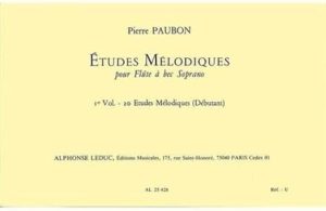 Études Mélodiques pour Flûte à bec Soprano - 1er Volume 20 Etudes Mélodiques (Débutant)