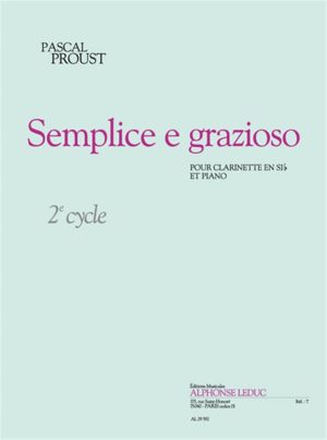 Semplice e Grazioso pour Clarinette en Sib et Piano