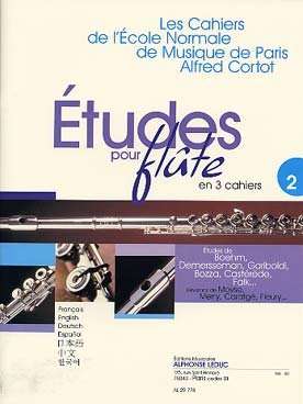 Études pour Flûte en 3 cahiers - Volume 2 (Les Cahiers de l'École Normale de Musique de Paris Alfred Cortot)