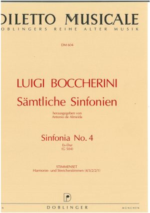 Sämtliche Sinfonien herausgegeben von António de Almeida - Sinfonia Nº 4 Es Dur (G 504)