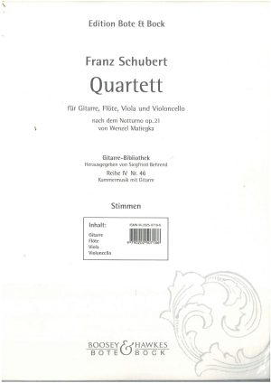 Quartet after Notturno Op. 21 by Wenzel Matiegka