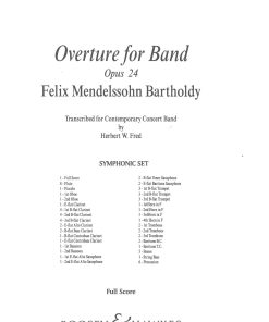 Overture for Band Op. 24 Transcribed for Contemporary Band by Herbert W. Fred