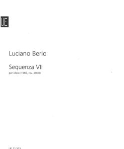 Sequenza VII per Oboe (1969, rev. 2000)