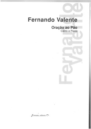 Oração ao Pão para Canto e Piano