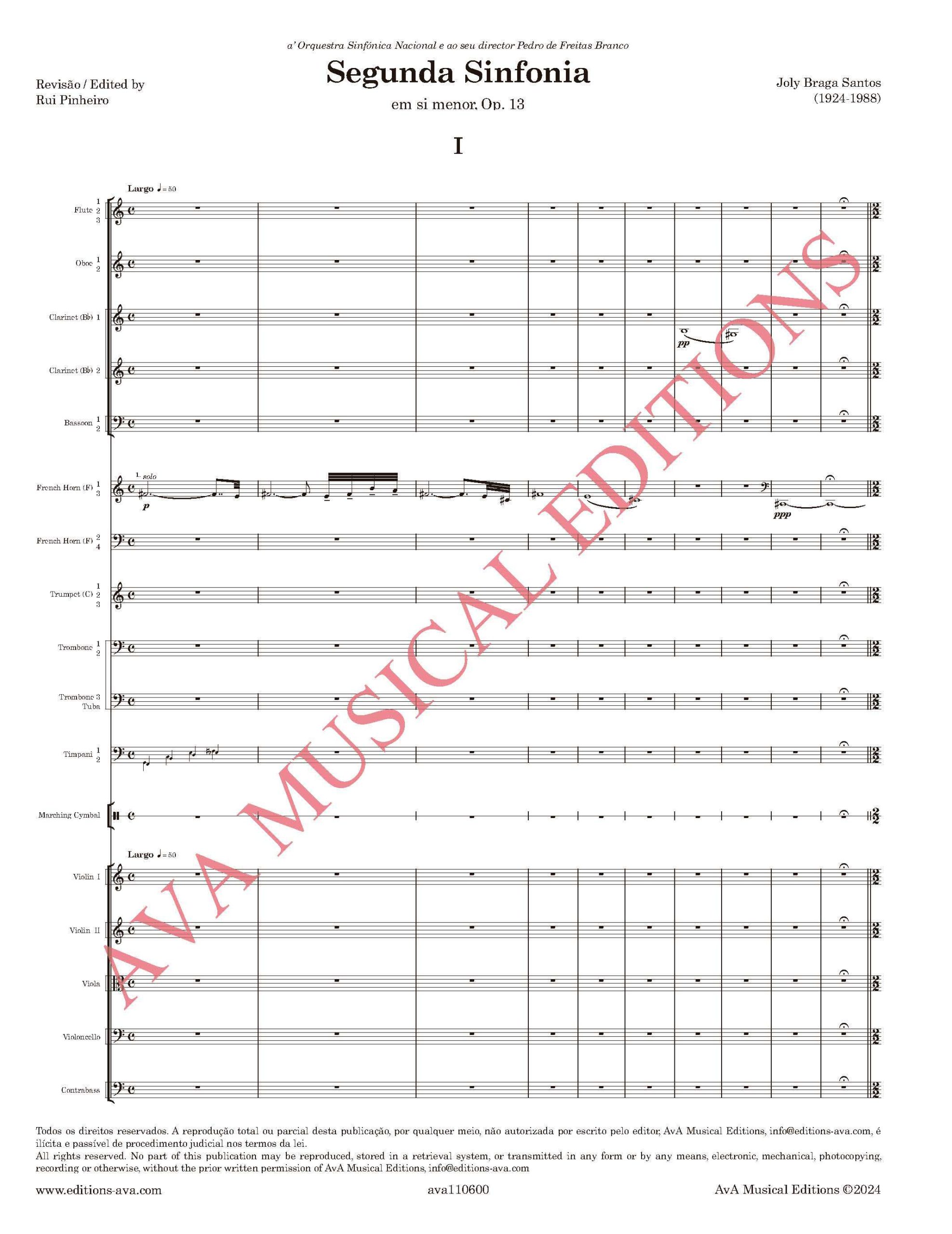 2ª Sinfonia em Si menor, Op. 13 para Orquestra - Image 2