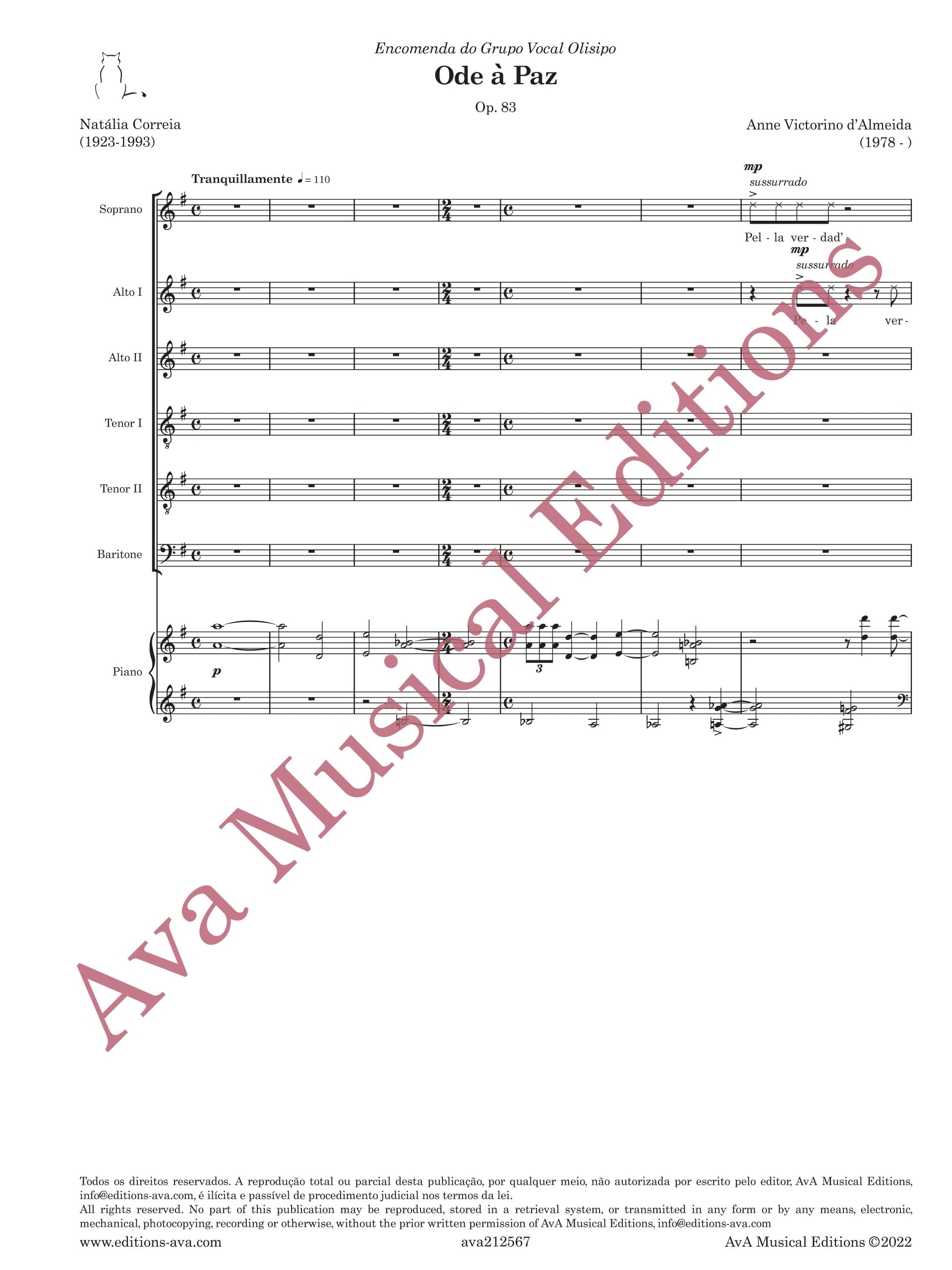 Ode à Paz, Op. 83 - Image 3