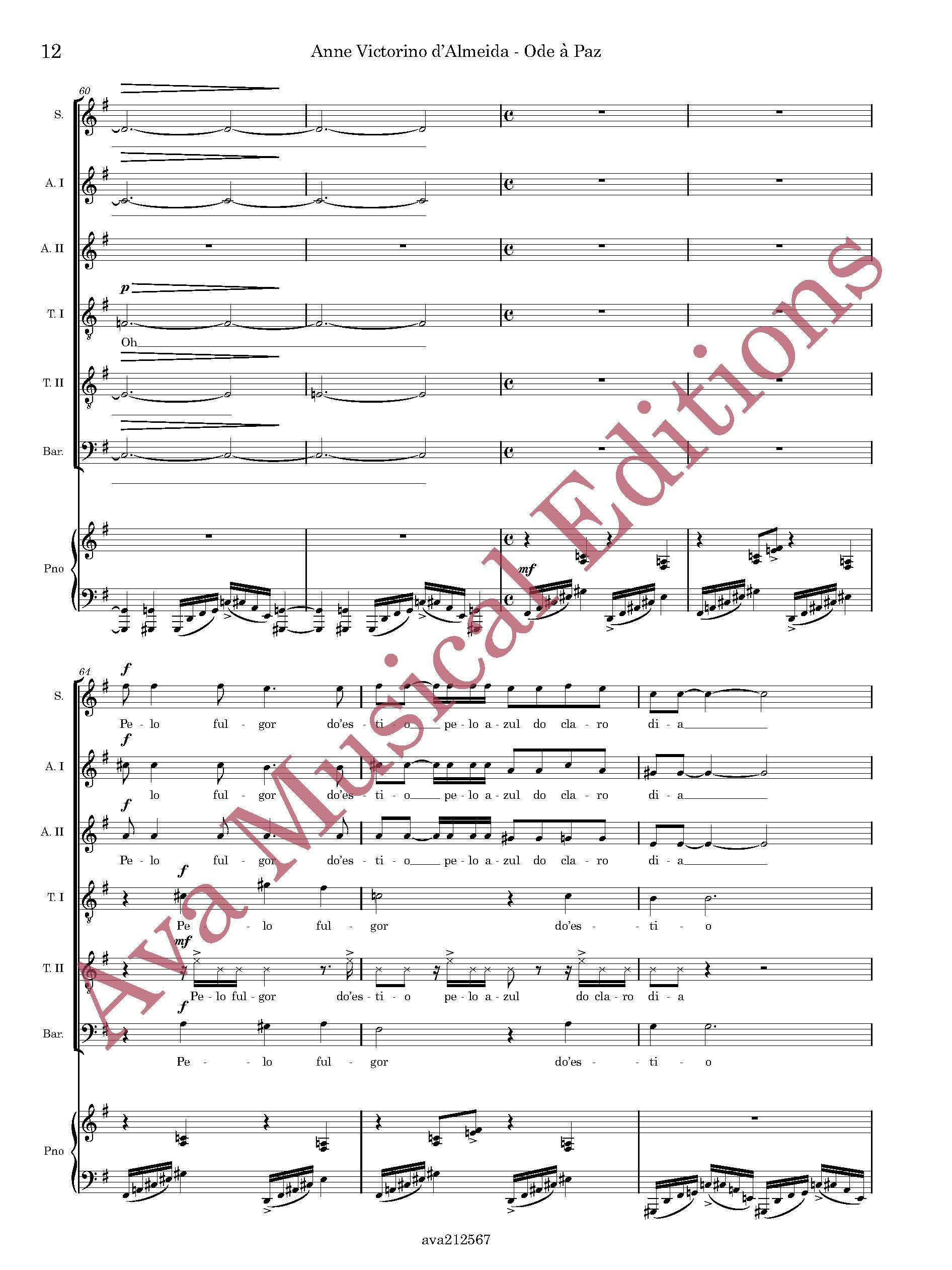 Ode à Paz, Op. 83 - Image 2