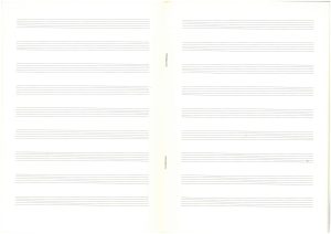 Caderno A5 agrafado - papel de música