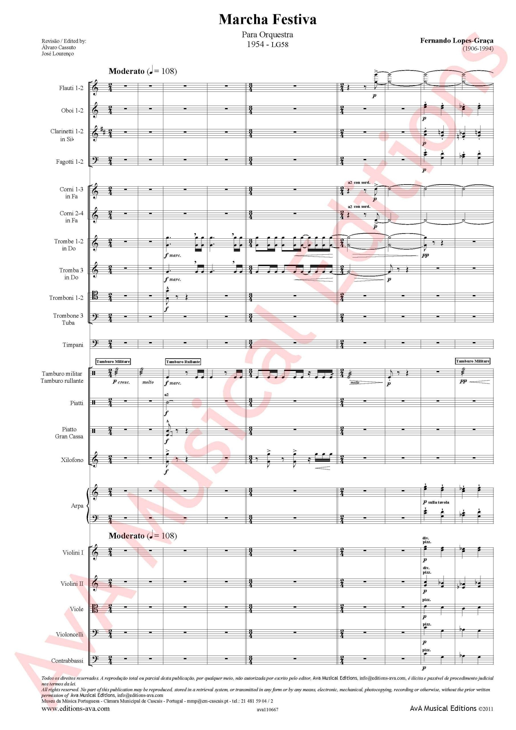 Marcha Festiva, LG58 para Orquestra - Image 2