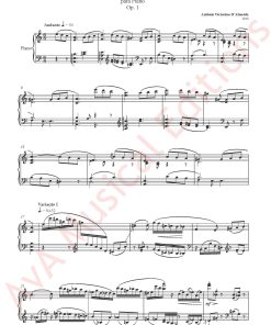 Alternative view of Tema e Variações, Op. 1