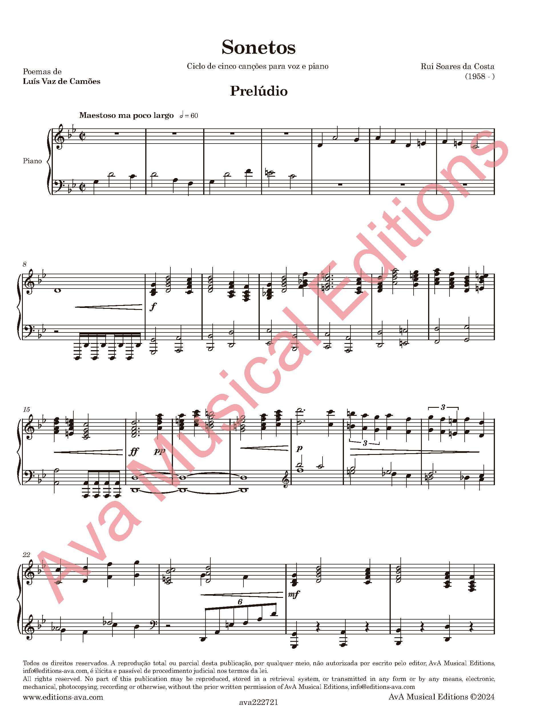 Sonetos de Luís Vaz de Camões para Voz e Piano - Image 2