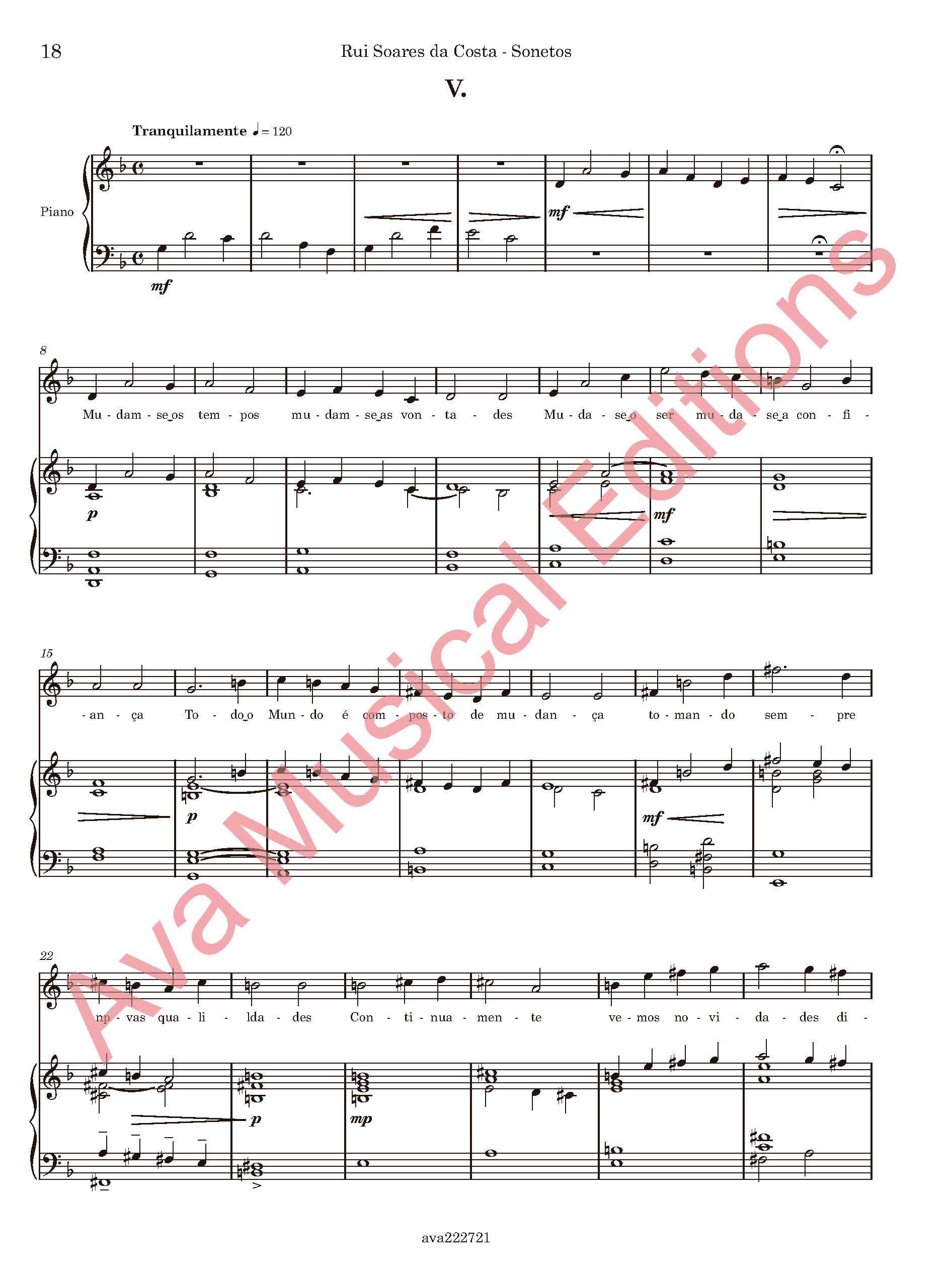 Sonetos de Luís Vaz de Camões para Voz e Piano - Image 7