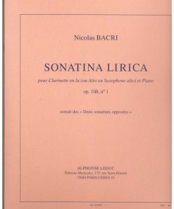Sonatina Lirica pour Clarinette en la (ou Alto ou Saxophone Alto) et Piano Op. 108, nº 1 extrait des Deux sonatines opposées