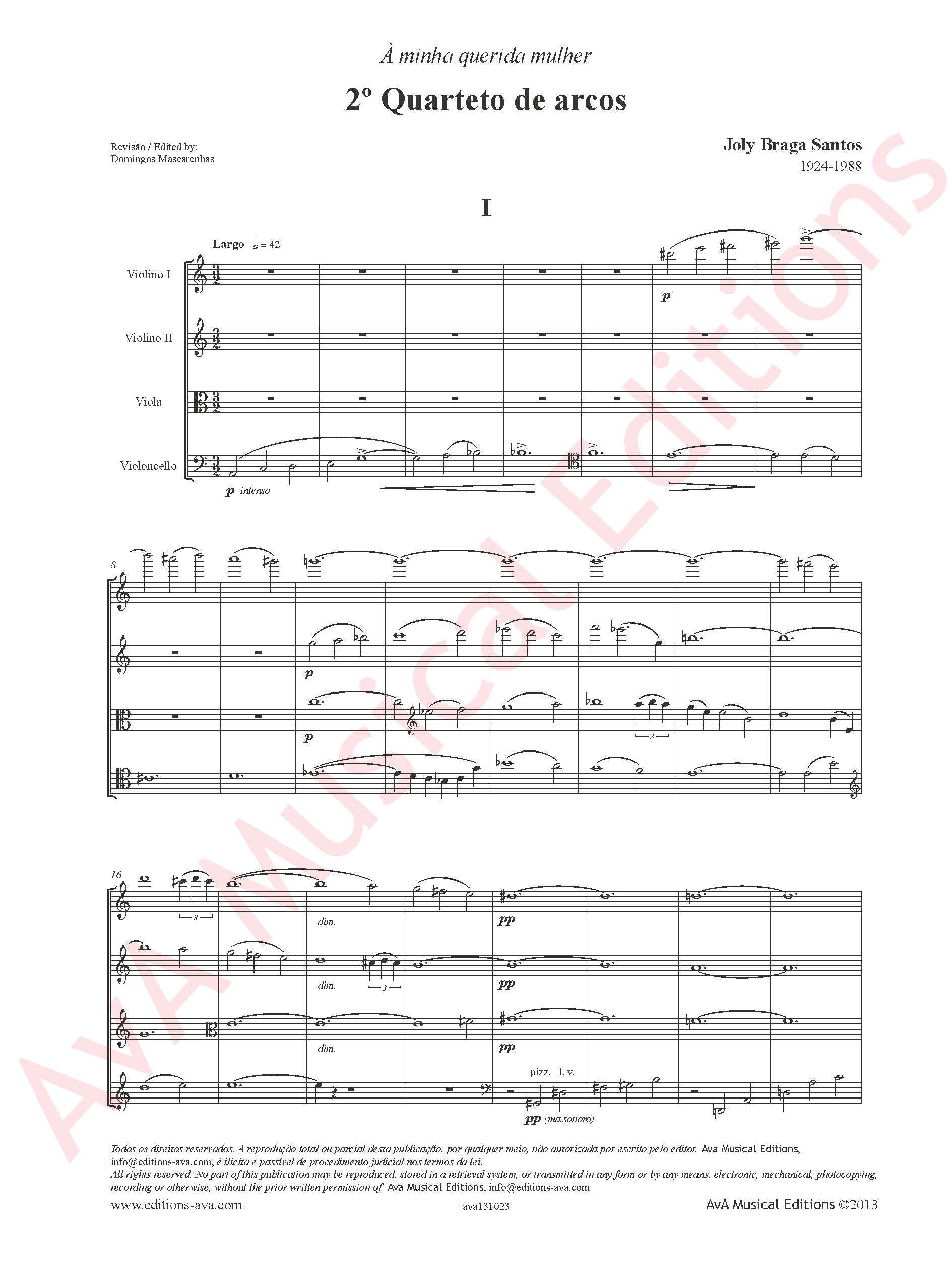 2º Quarteto de Arcos, Op. 29 - Image 2