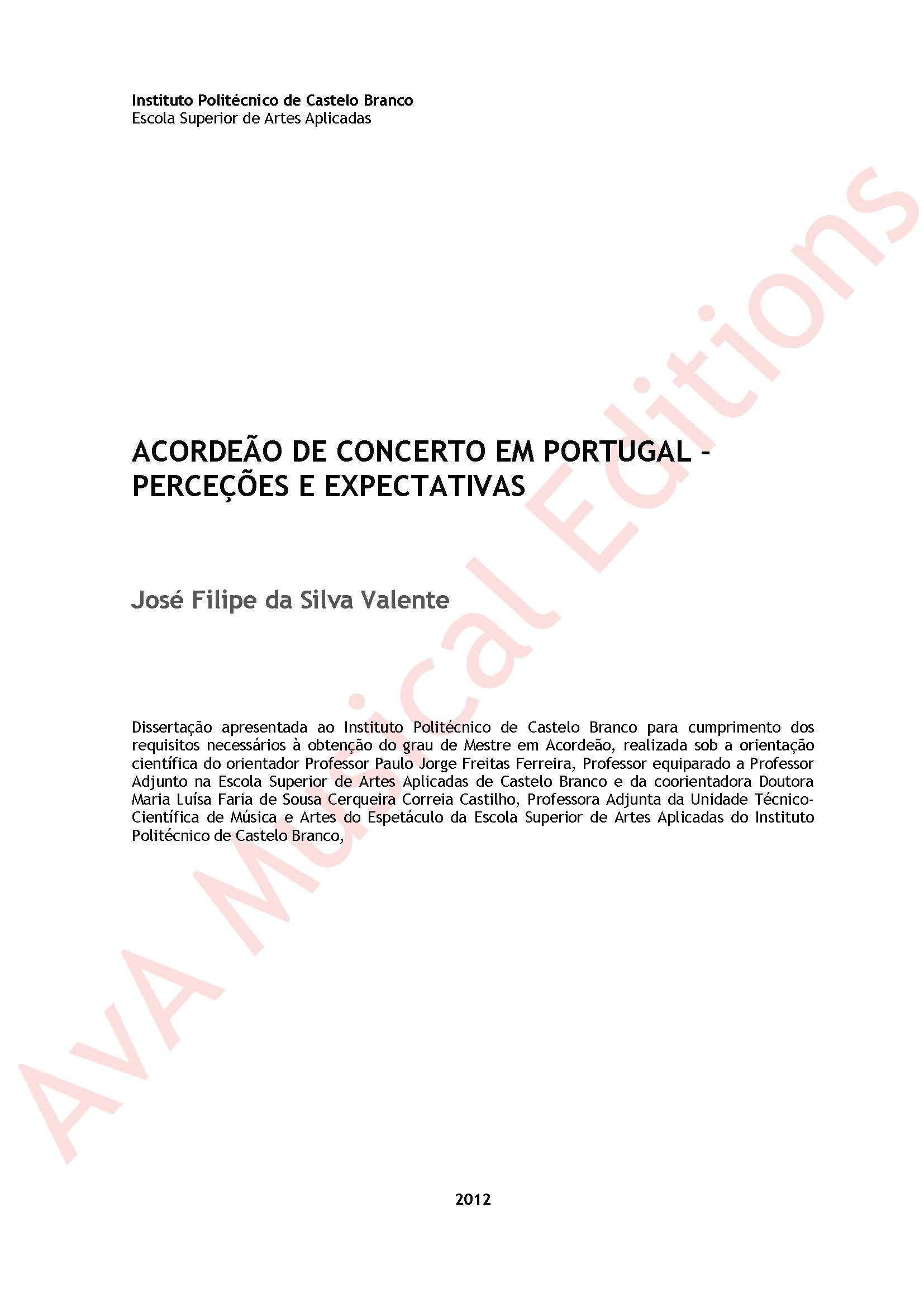 O Acordeão de Concerto em Portugal – Perceções e Expectativas (Tese em 2 Volumes) - Image 2