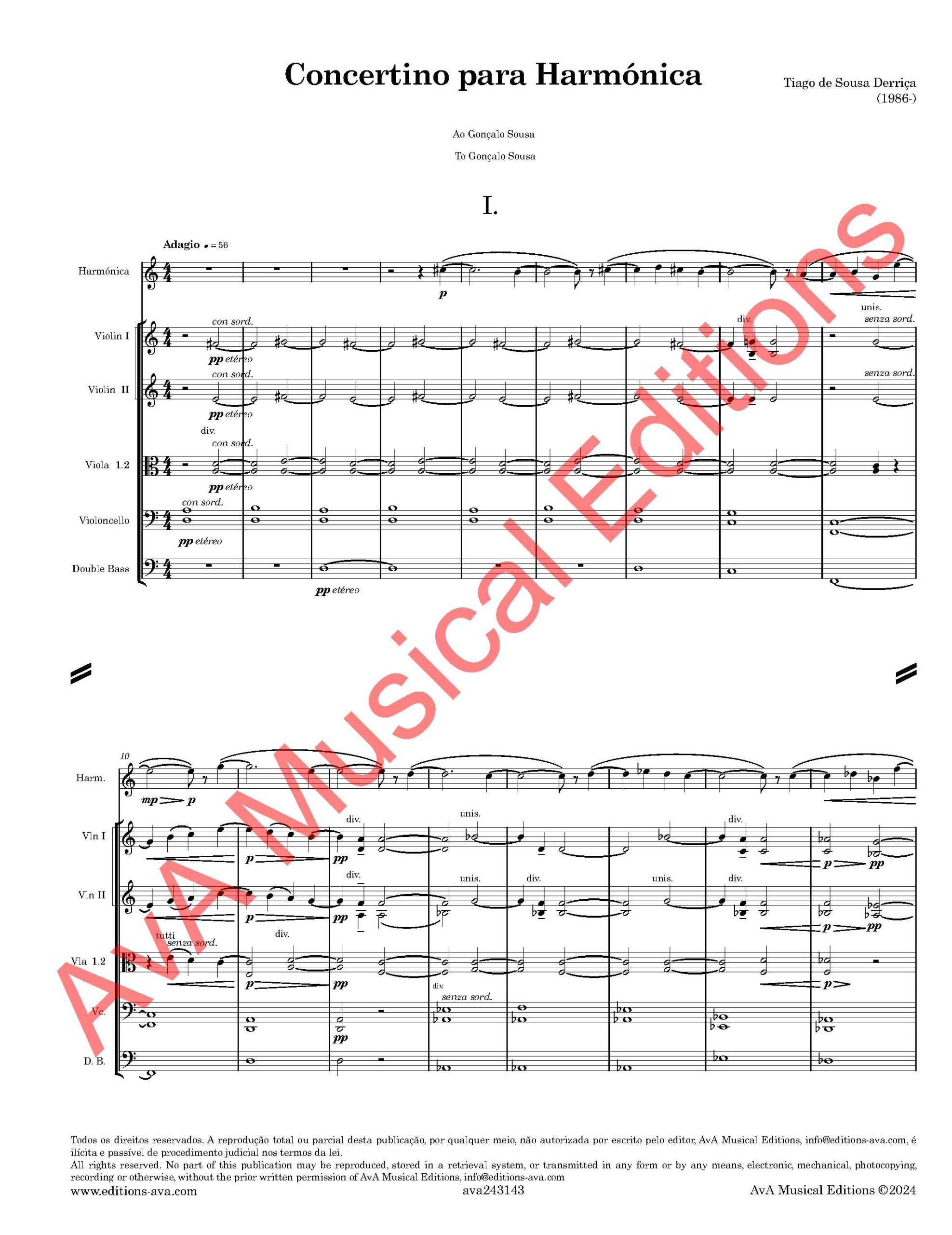 Concertino para Harmónica e Orquestra de Cordas - Image 2