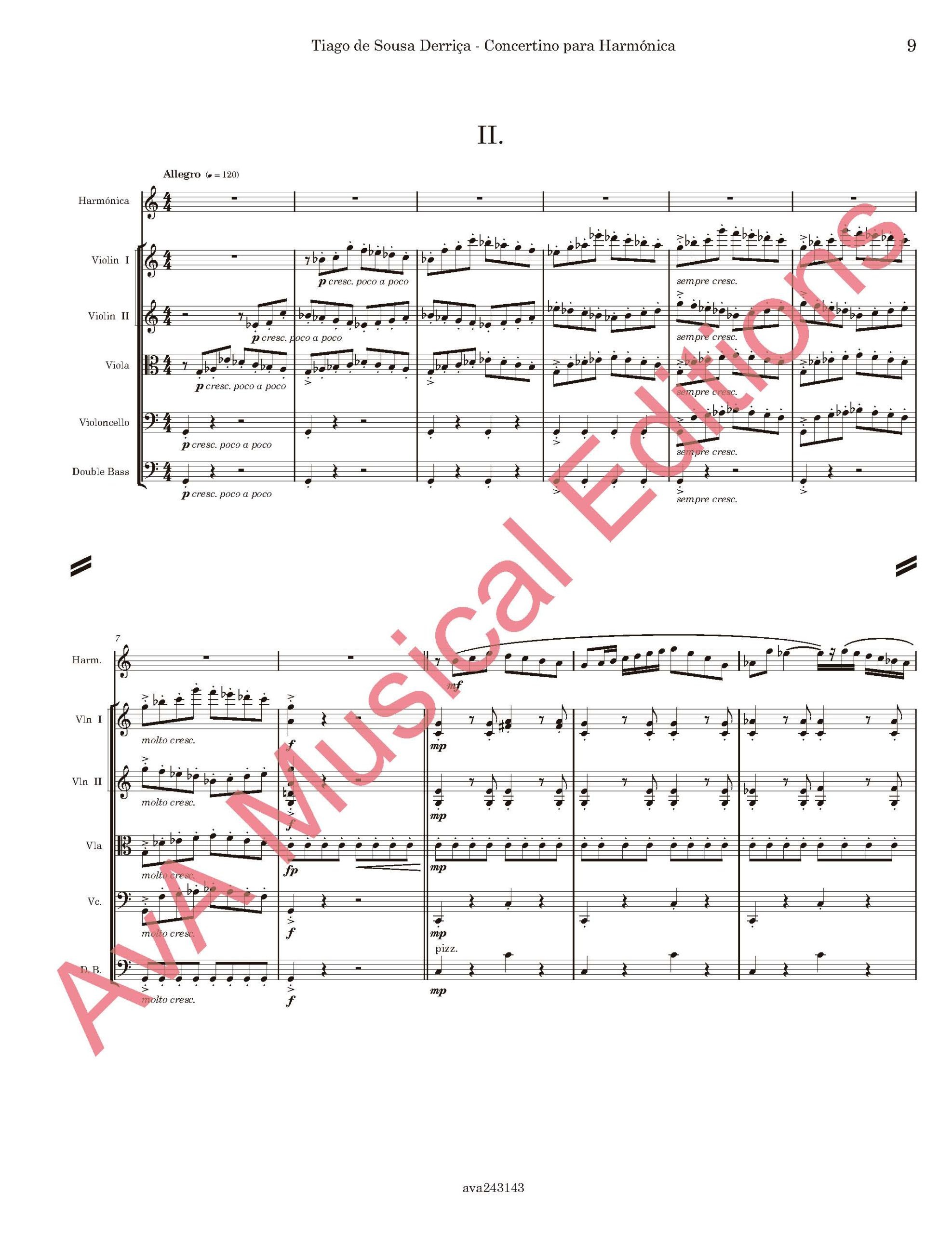 Concertino para Harmónica e Orquestra de Cordas - Image 3