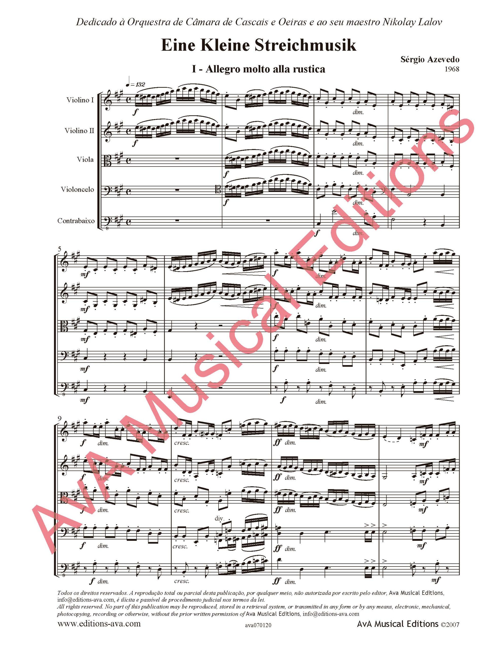 Eine Kleine Streichmusik para Orquestra de Cordas / String Orchestra - Image 5